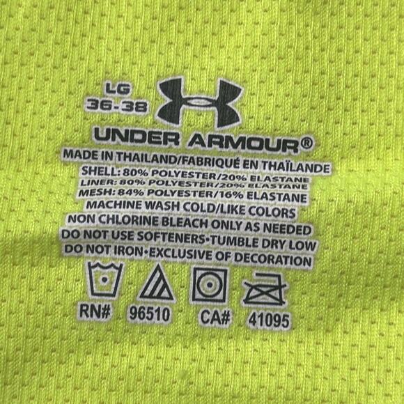 Under Armour Bright Neon Athletic Sporty Logo Cross Strap Sports Bra Sz L - Picture 3 of 11